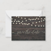 Budget Rustic Wood Boho Save the Date Einladungen (Vorderseite)