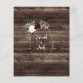 Budget Rustic Wood Christmas Einladung (Rückseite)