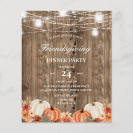 Budget Rustic Wood Floral Friendsgiving Dinner