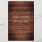 Budget Rustic Wood Foto Abschluss Ankündigung (Rückseite)