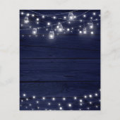 Budget Rustic Wood Mason Jars Hochzeitseinladung (Rückseite)