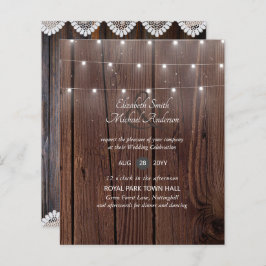 Budget RUSTIC Wood Wedding lädt zu Umschlägen ein