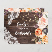 Budget RusticBlushFloral Werden Sie meine Bridesma (Vorne/Hinten)