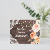 Budget RusticBlushFloral Werden Sie meine Bridesma (Stehend Vorderseite)