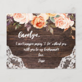 Budget RusticBlushFloral Werden Sie meine Bridesma (Rückseite)