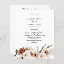 Budget RusticNeutral Boho Blumenzeremonie