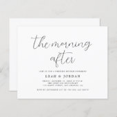 Budget rustikal am Morgen nach Hochzeit Einladung (Vorne/Hinten)