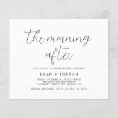 Budget rustikal am Morgen nach Hochzeit Einladung (Vorderseite)