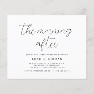 Budget rustikal am Morgen nach Hochzeit Einladung