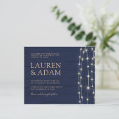 Budget Rustikal Blue String Lights Hochzeit (Stehend Vorderseite)
