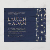 Budget Rustikal Blue String Lights Hochzeit (Vorderseite)