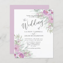 Budget Rustikal Blumenrosa Einladung