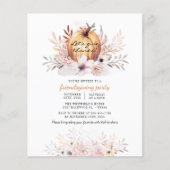 Budget Rustikal Friendsgiving Floral Fall Pumpkin Flyer (Vorne)