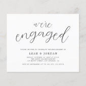 Budget Rustikal Wir sind Verlobte Engagement-Parte Flyer (Vorne)