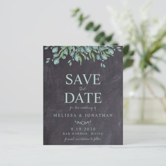 Budget Rustikale Aquarellwiesen Save the Date (Stehend Vorderseite)