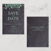 Budget Rustikale Aquarellwiesen Save the Date Mitteilungskarte (Vorne/Hinten)