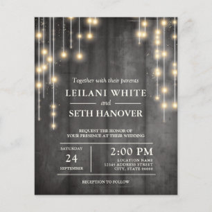 Budget Rustikale Black String Lights Hochzeit einl