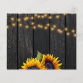 Budget rustikale Blumen Foto Hochzeit danke Ihnen  (Rückseite)