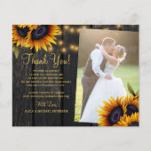 Budget rustikale Blumen Foto Hochzeit danke Ihnen Flyer (Vorne)