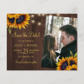 Budget rustikale Blumen Foto Hochzeit speichern Si Flyer (Vorne)