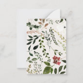 Budget Rustikale Blumenfreunde laden zur Hochzeit  Mitteilungskarte (Rückseite)