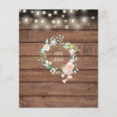 Budget Rustikale Blüte 50 Jahre Einladung (Rückseite)