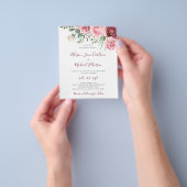 Budget rustikale Blütenfarbe Hochzeit Einladung Flyer (Gruppe)