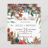 Budget rustikale Blütenhochzeit speichern Sie das  (Vorne/Hinten)