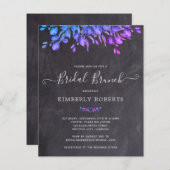 Budget Rustikale Botanische Bridal Brunch Einladun (Vorne/Hinten)