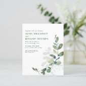 Budget Rustikale botanische Eukalyptus Wedite Einl (Stehend Vorderseite)