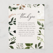 Budget Rustikale botanische Vegetation Danke chic Flyer (Hinten)