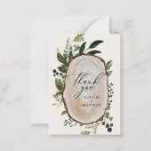 Budget Rustikale botanische Vegetation Danke chic Mitteilungskarte (Vorderseite)