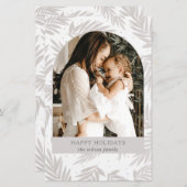 Budget Rustikale Branchen Arch Foto Holiday Card (Vorne/Hinten)