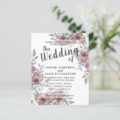 Budget Rustikale Burnt Orange Hochzeit Einladung (Stehend Vorderseite)