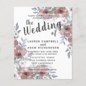 Budget Rustikale Burnt Orange Hochzeit Einladung (Vorderseite)