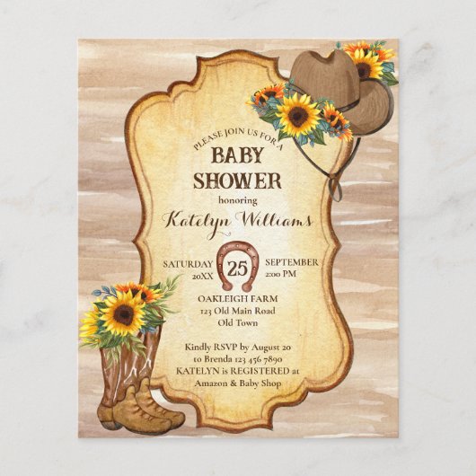 Budget Rustikale Cowboystiefel fühlten, dass Sonne (Vorderseite)