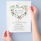 Budget Rustikale Elegance Blush Brautparty Einladu Flyer (Hand)