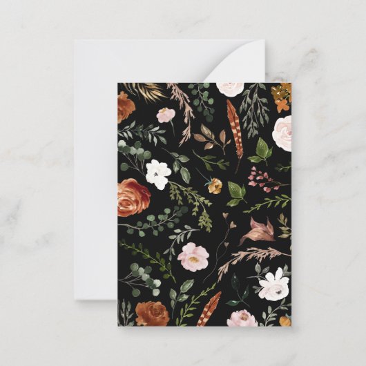 Budget rustikale elegante Hochzeit sparen Sie das Mitteilungskarte (Rückseite)