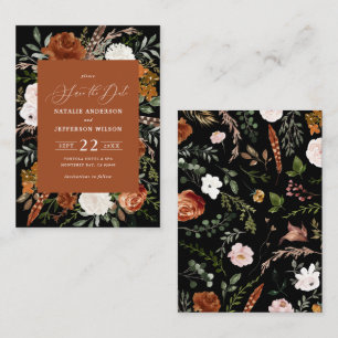 Budget rustikale elegante Hochzeit sparen Sie das Mitteilungskarte