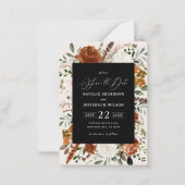 Budget rustikale elegante Hochzeit sparen Sie das Mitteilungskarte (Vorderseite)