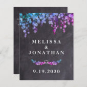 Budget Rustikale Eukalyptus Botanical QR Code Wedd (Vorne/Hinten)