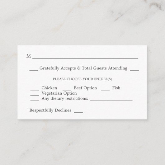 Budget Rustikale Eukalyptus & Gold 2SM UAWG Begleitkarte (Rückseite)