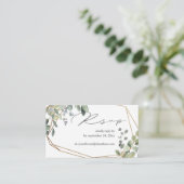 Budget Rustikale Eukalyptus & Gold 2SM UAWG Begleitkarte (Stehend Vorderseite)