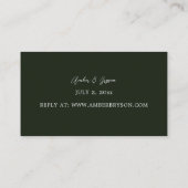 Budget Rustikale Eukalyptus & Gold SM Keine Mahlze Begleitkarte (Rückseite)