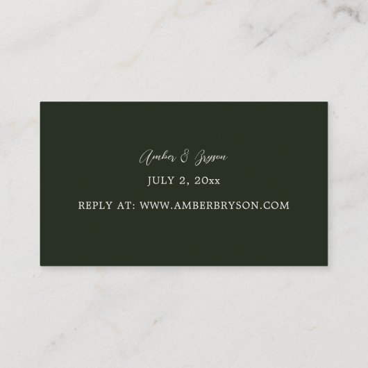 Budget Rustikale Eukalyptus & Gold SM Keine Mahlze Begleitkarte (Rückseite)