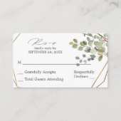 Budget Rustikale Eukalyptus & Gold SM Keine UAWG Begleitkarte (Vorderseite)