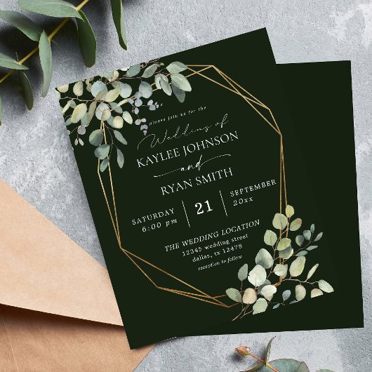 Budget Rustikale Eukalyptus & Gold Wedding - Green
