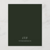 Budget Rustikale Eukalyptus & Gold Wedding - Green Flyer (Hinten)