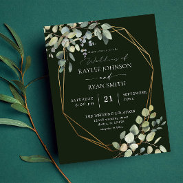 Budget Rustikale Eukalyptus & Gold Wedding - Green Flyer