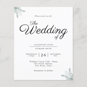 Budget-Rustikale-Eukalyptus-Hochzeitseinladung Fly Flyer